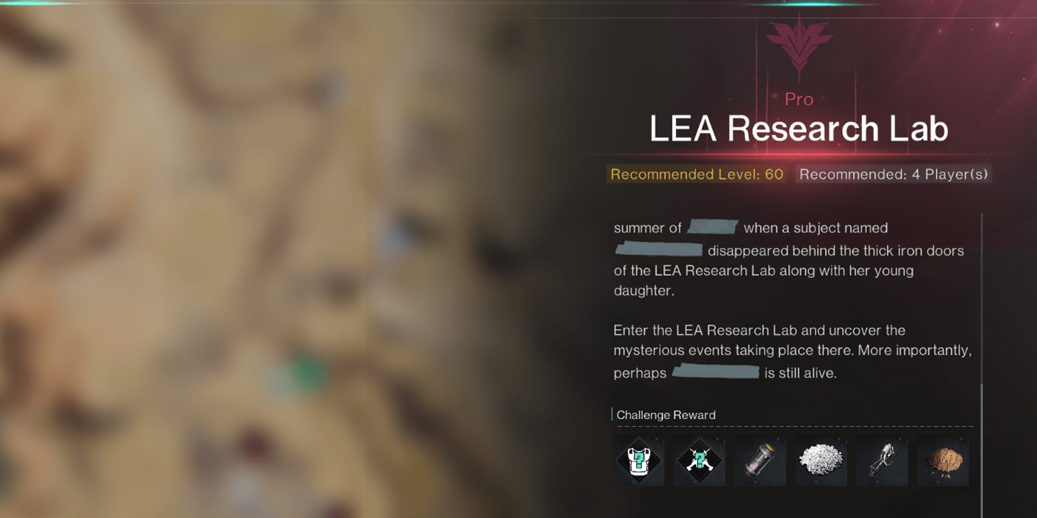 Once Human LEA Research Desc