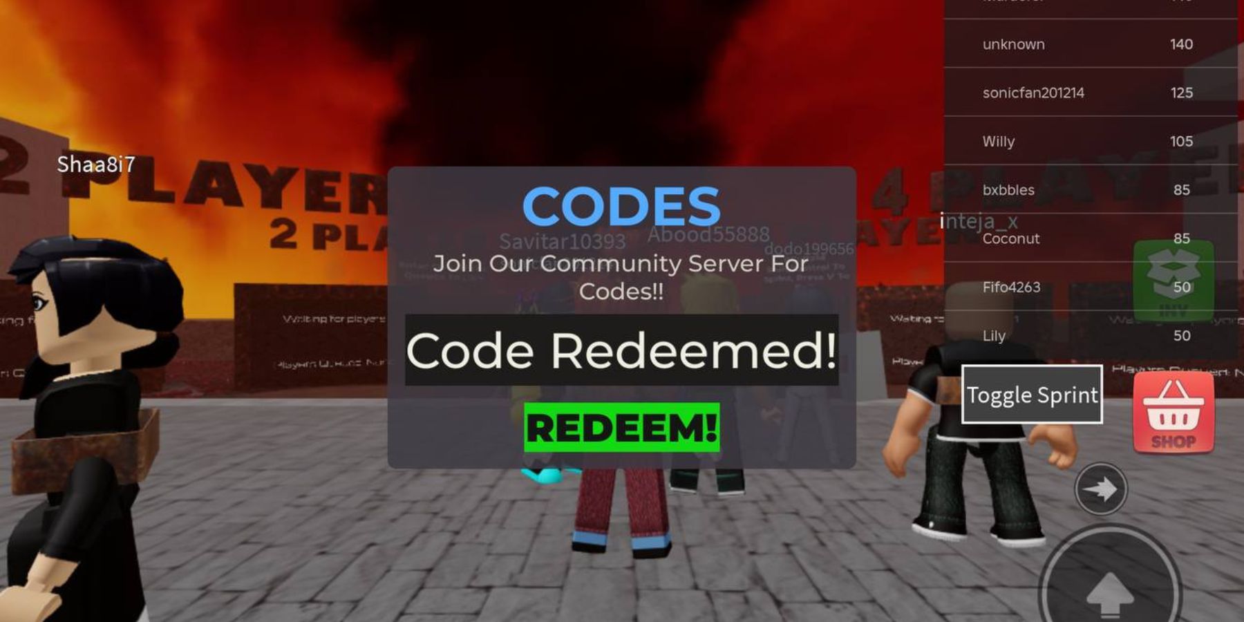 Roblox Chained Together Codes