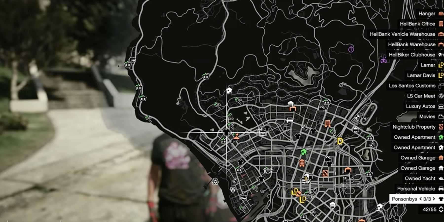 Buy Gloves in GTA Online - Map