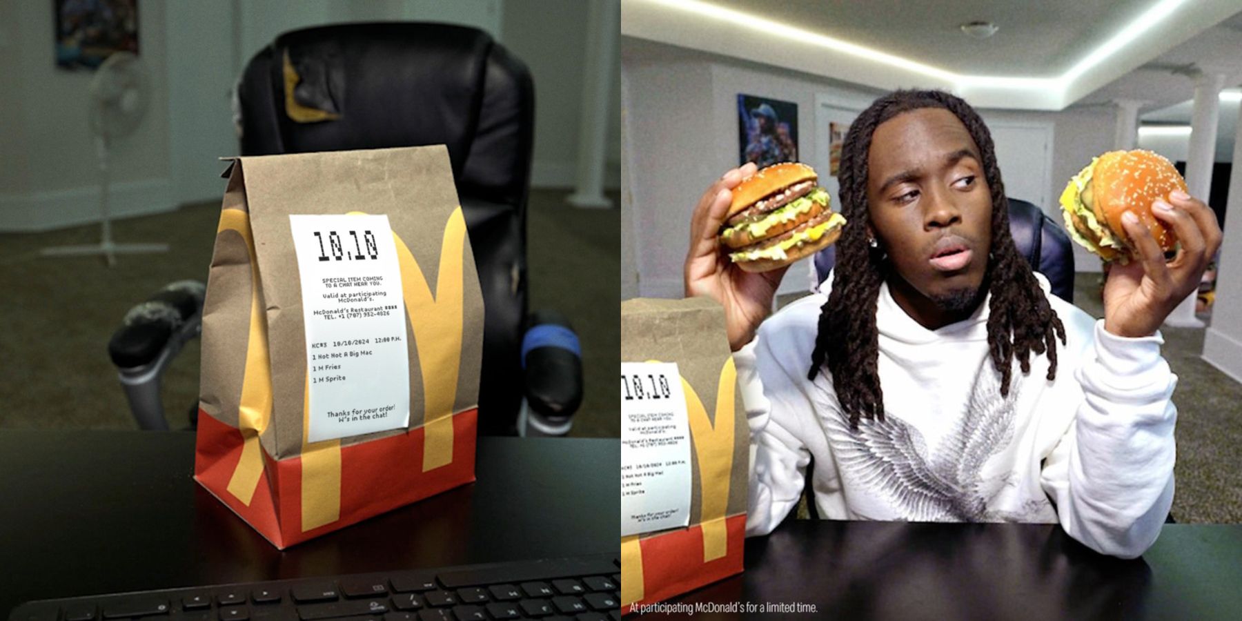 Kai Cenat x McDonald's Exclusive Celebrity Meal: Chicken Big Mac