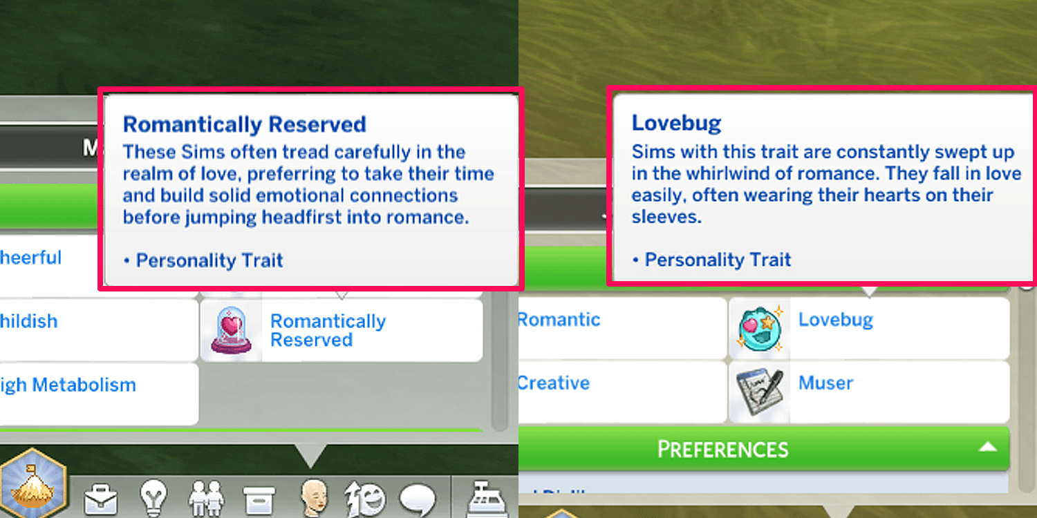 New Lovestruck Traits