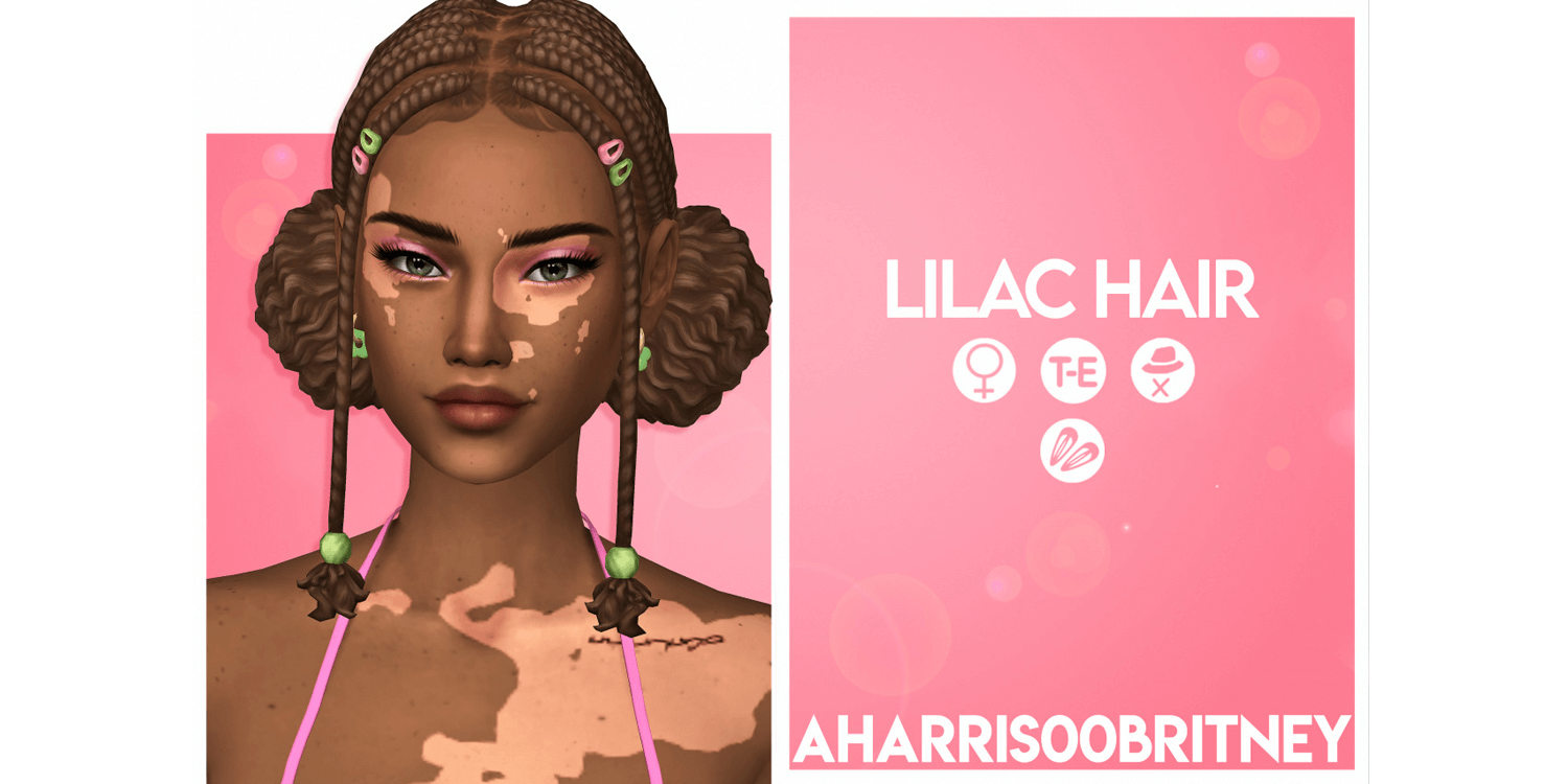 Sims 4 Best CC Lilac Hair