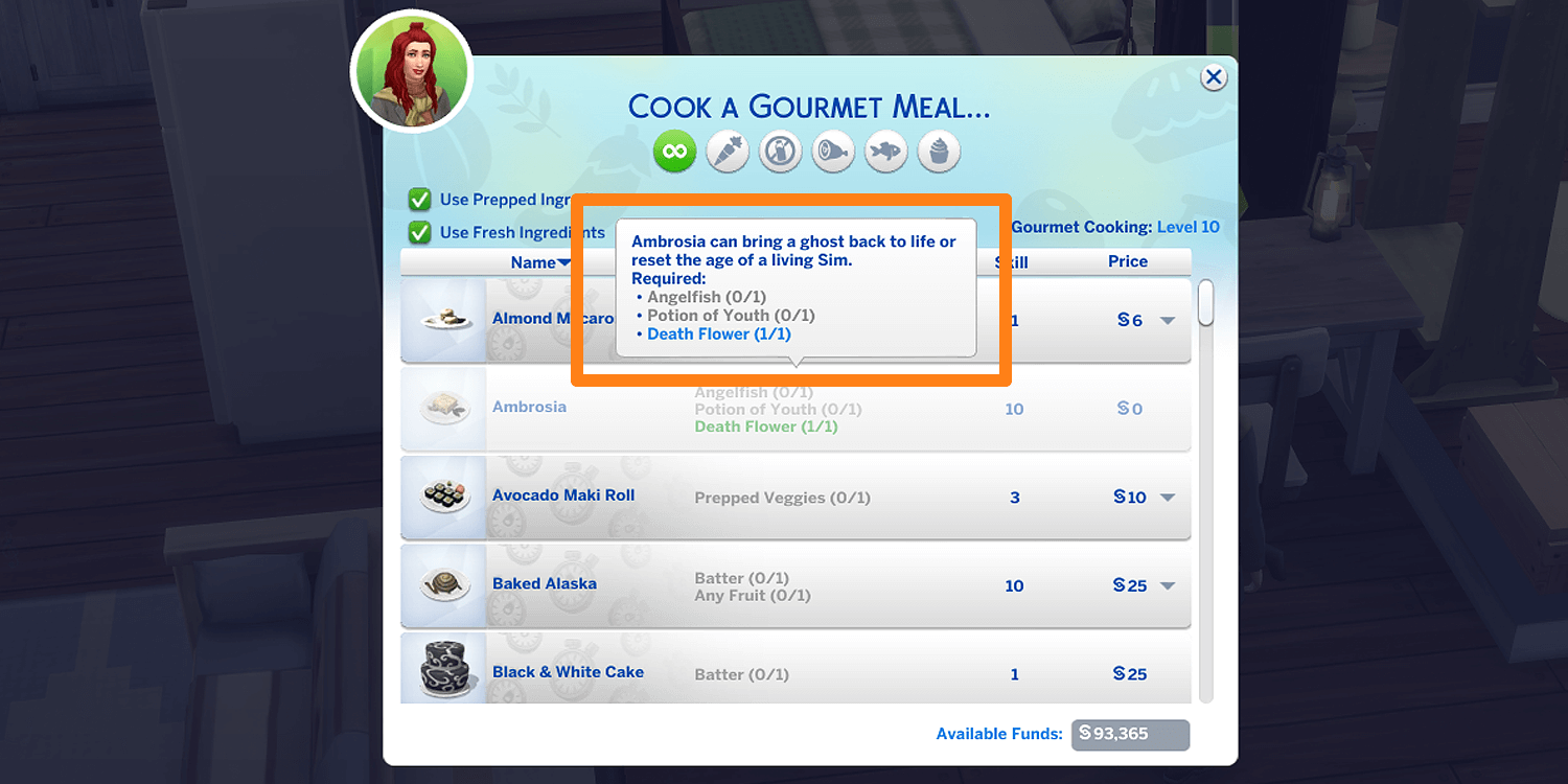 Sims 4 How to Get Death Flower Ambrosia